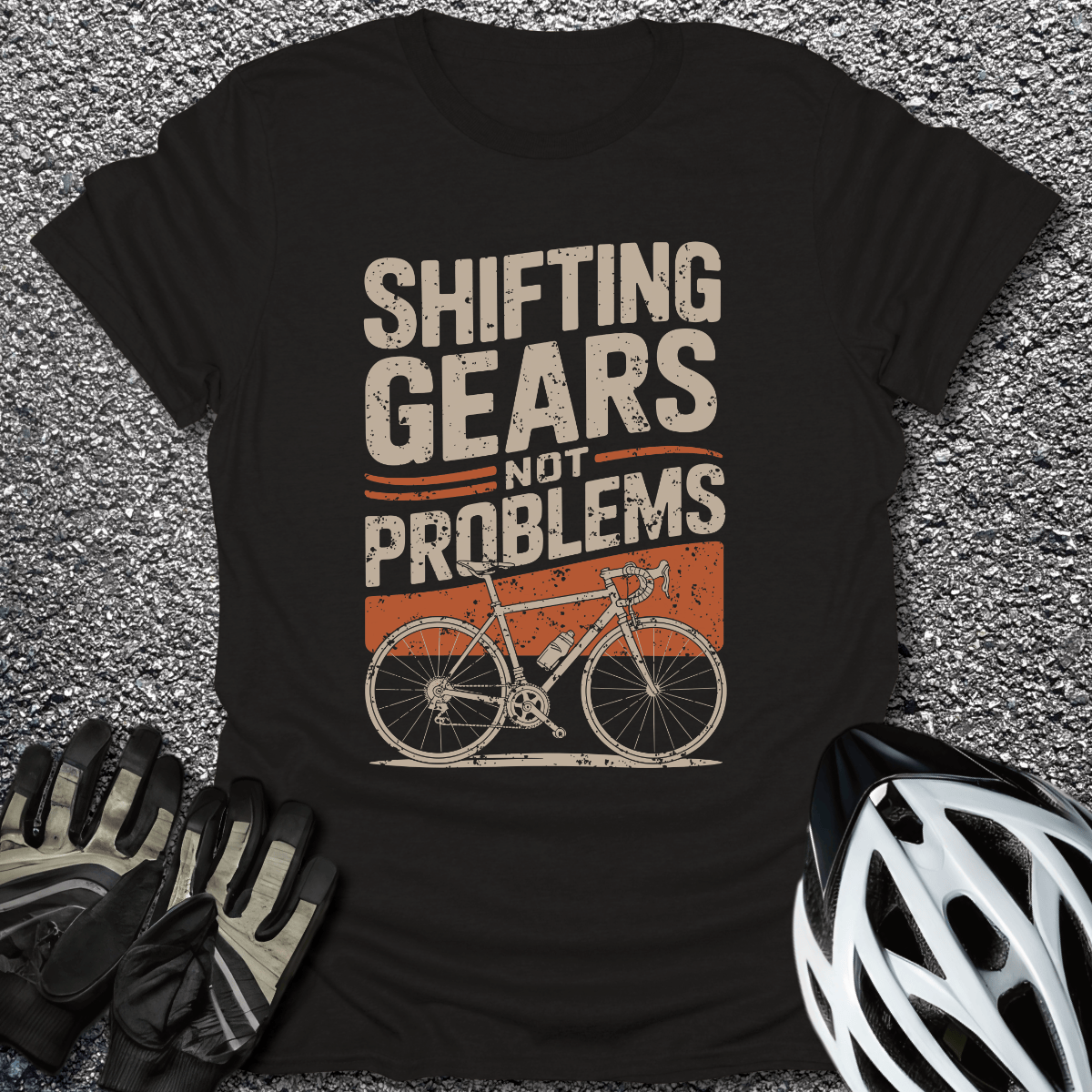 Shifting Gears T-Shirt in Black / S from CycleTees