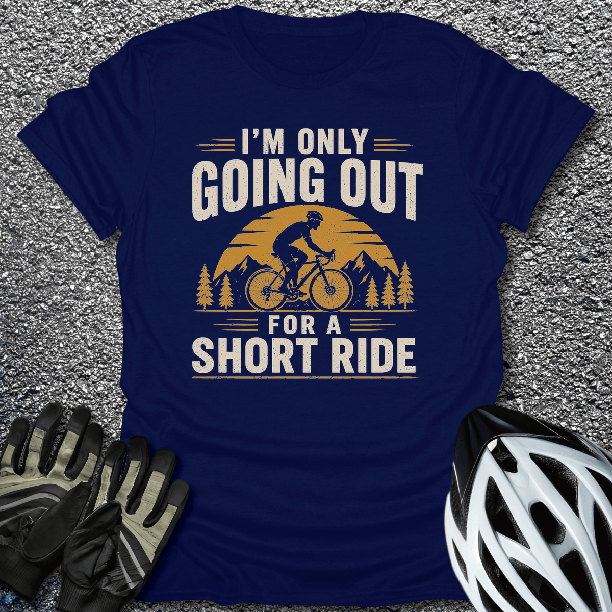 Short Ride T-Shirt in S / Navy from CycleTees
