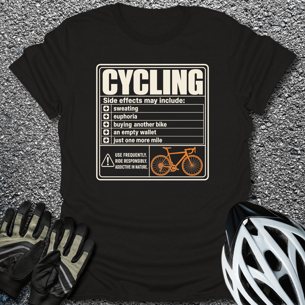 Side Effects Include T-Shirt in Black / S from CycleTees