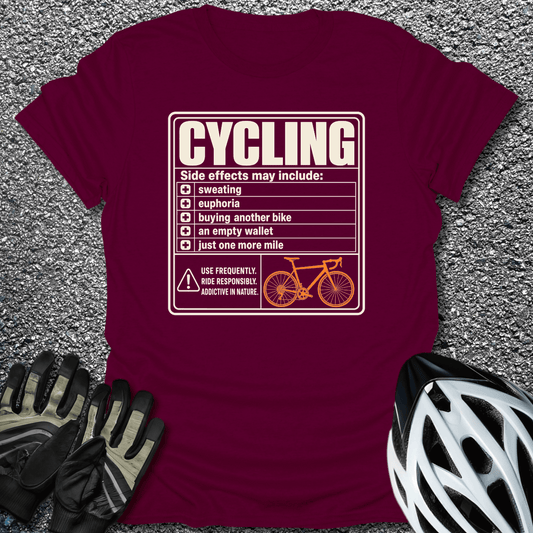 Side Effects Include T-Shirt in Maroon / S from CycleTees