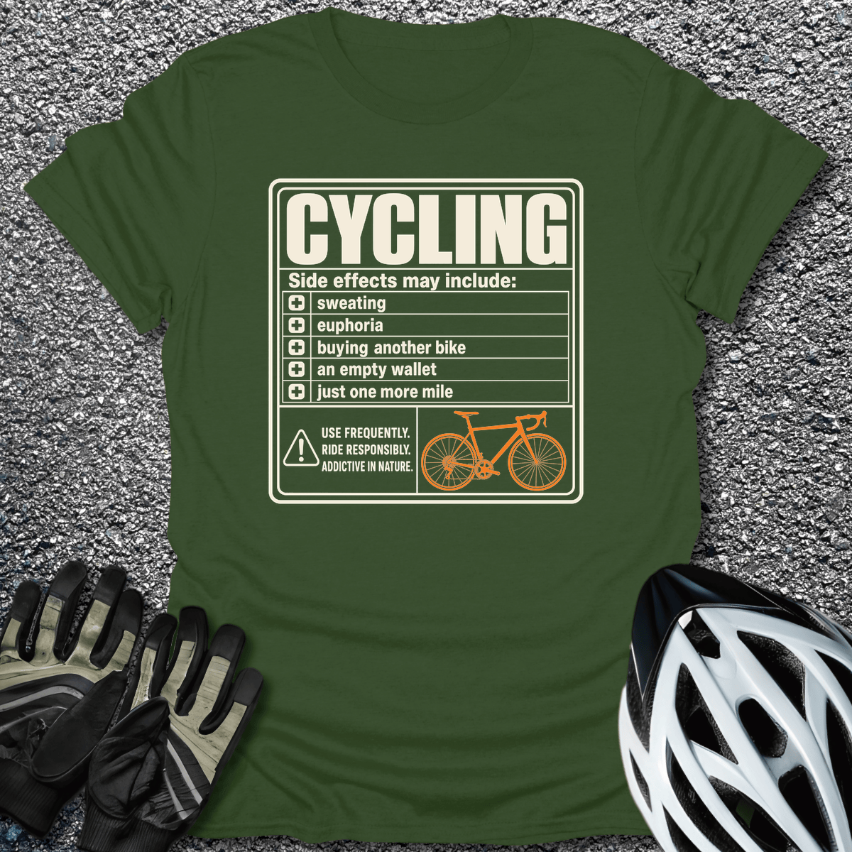 Side Effects Include T-Shirt in Military Green / S from CycleTees
