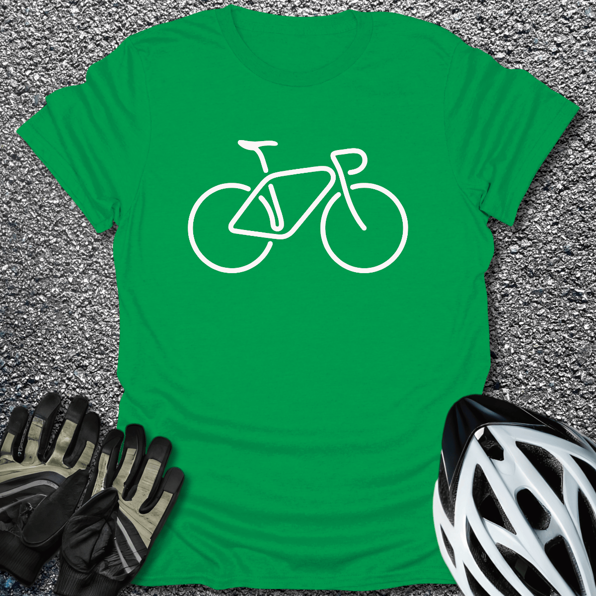 Simply Cycling T-Shirt in Irish Green / S from CycleTees