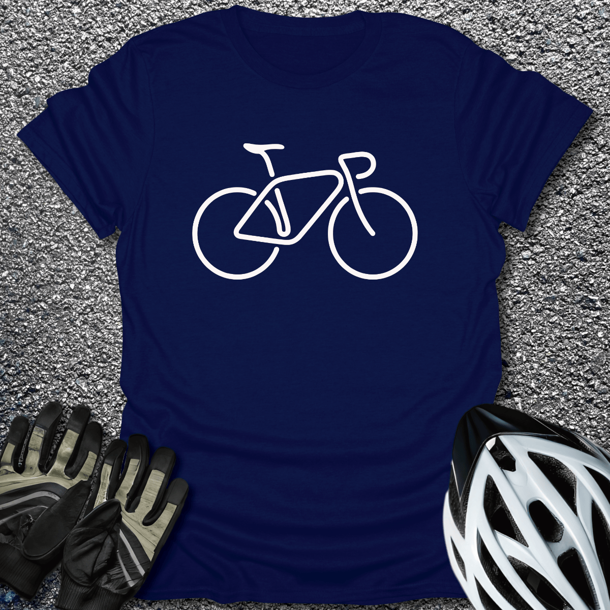 Simply Cycling T-Shirt in Navy / S from CycleTees