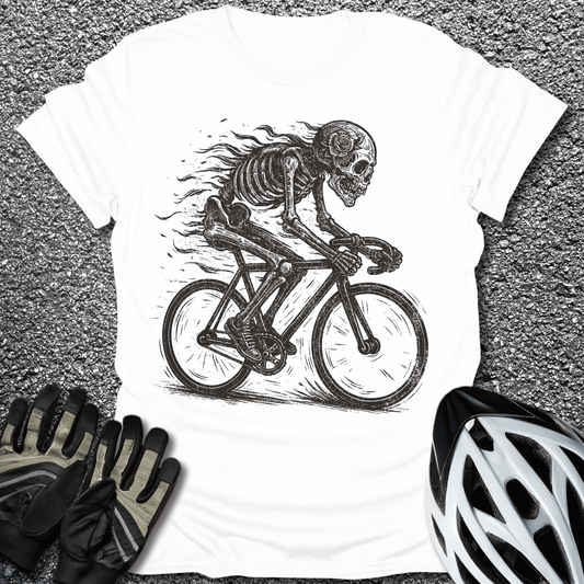 Skeleton Mode T-Shirt in White / S from CycleTees