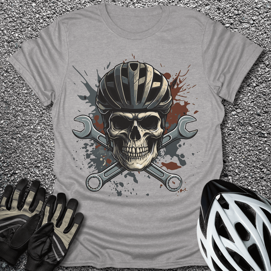 Skull Mechanic T-Shirt in Sport Grey / S from CycleTees