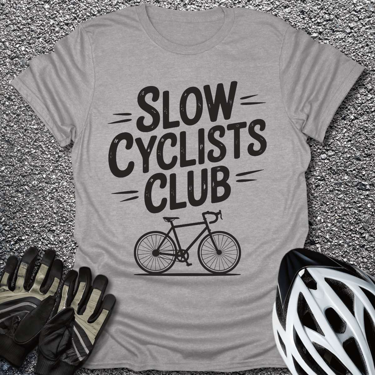 Slow Cyclists T-Shirt in Sport Grey / S from CycleTees