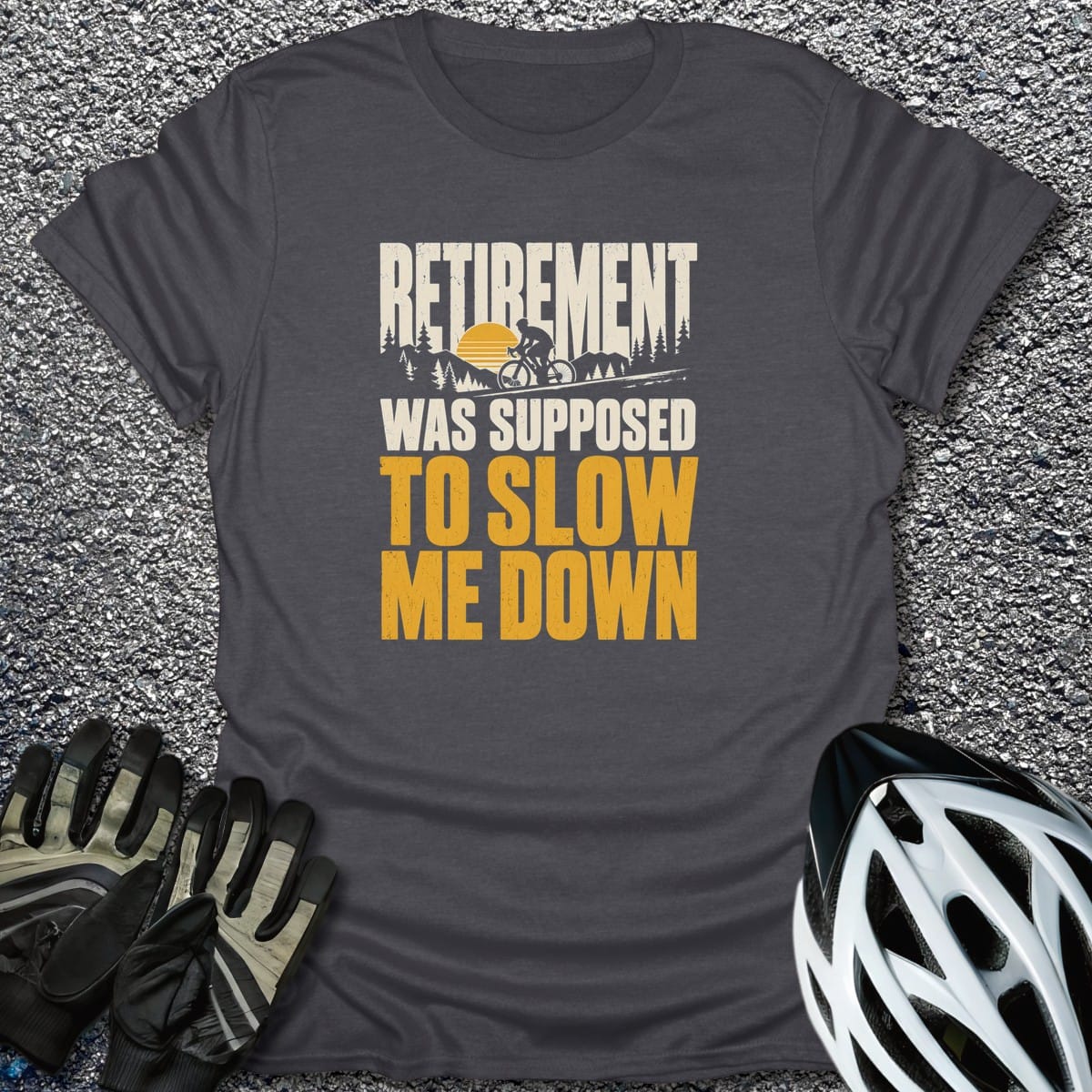 Slow Me Down T-Shirt in Dark Heather / S from CycleTees