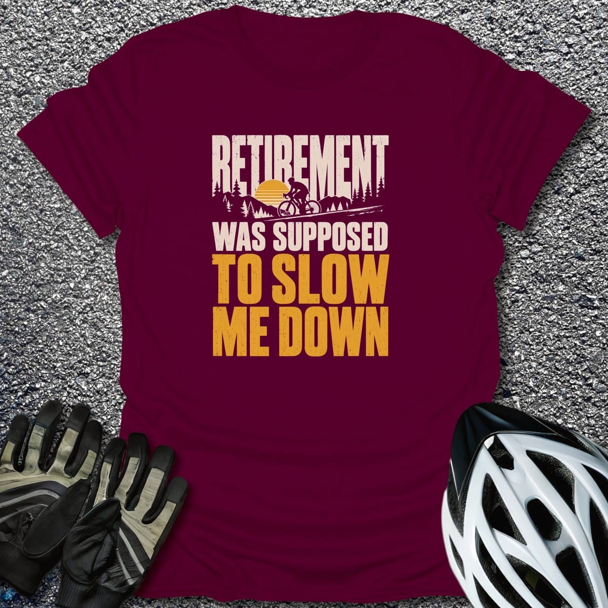 Slow Me Down T-Shirt in Maroon / S from CycleTees