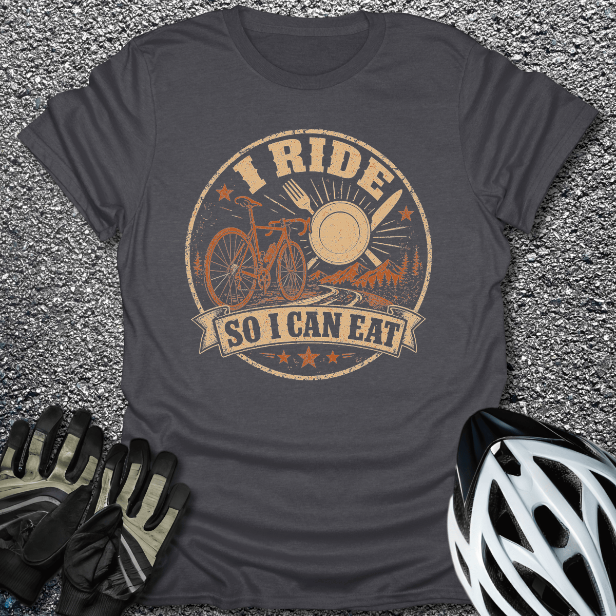 So I Can Eat T-Shirt in Dark Heather / S from CycleTees