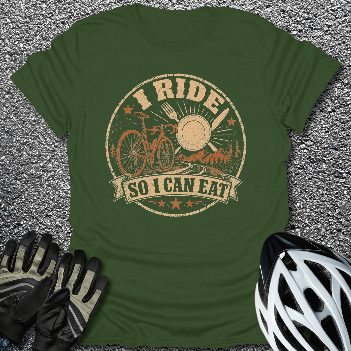 So I Can Eat T-Shirt in Military Green / S from CycleTees