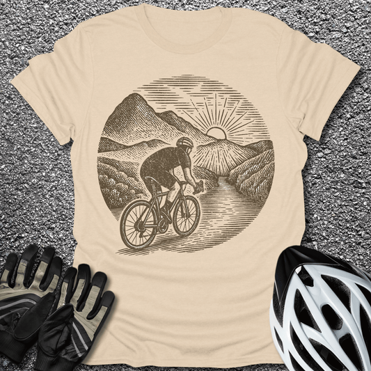 Solo Ride T-Shirt in Sand / S from CycleTees