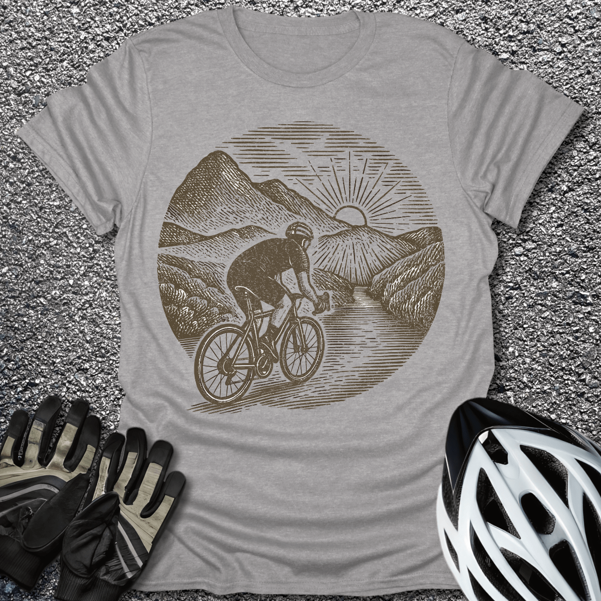 Solo Ride T-Shirt in Sport Grey / S from CycleTees