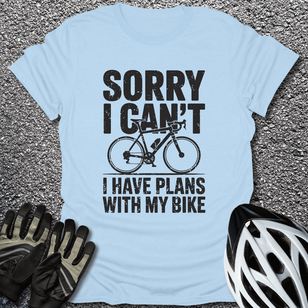 Sorry I Can't T-Shirt in Light Blue / S from CycleTees
