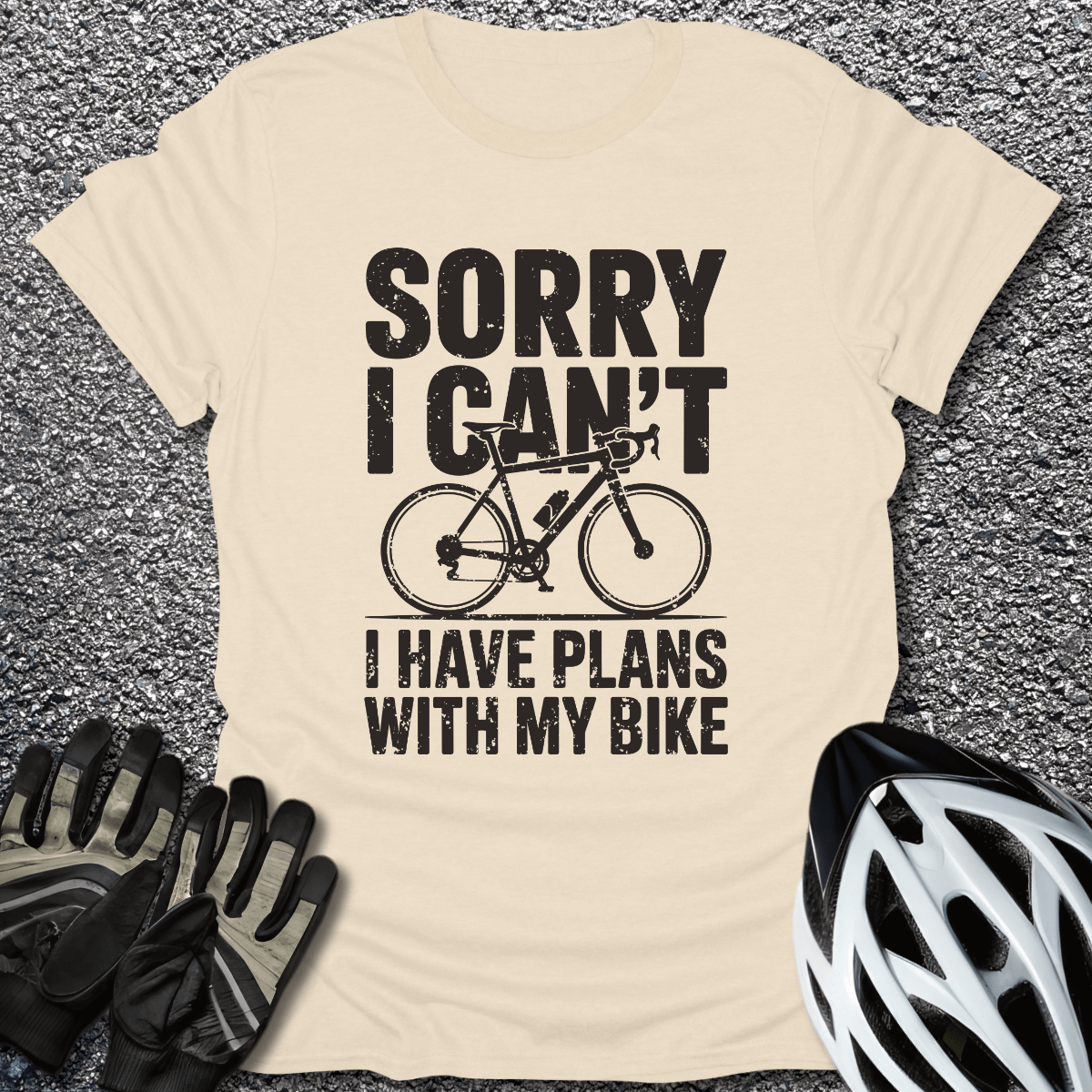 Sorry I Can't T-Shirt in Natural / S from CycleTees