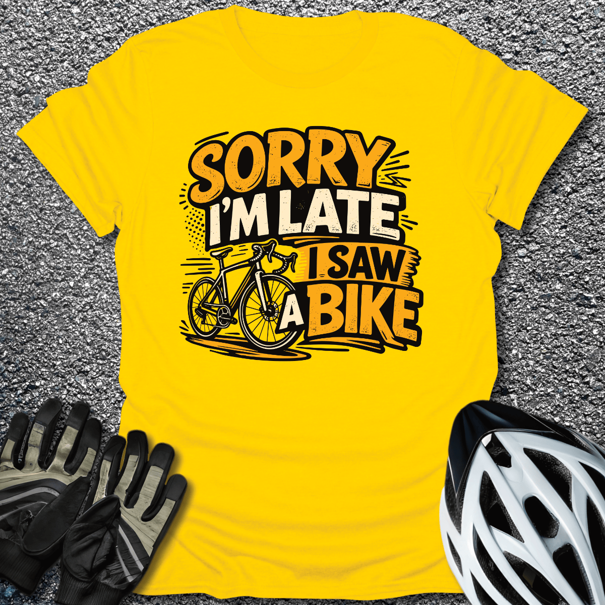 Sorry I'm Late T-Shirt in Daisy / S from CycleTees