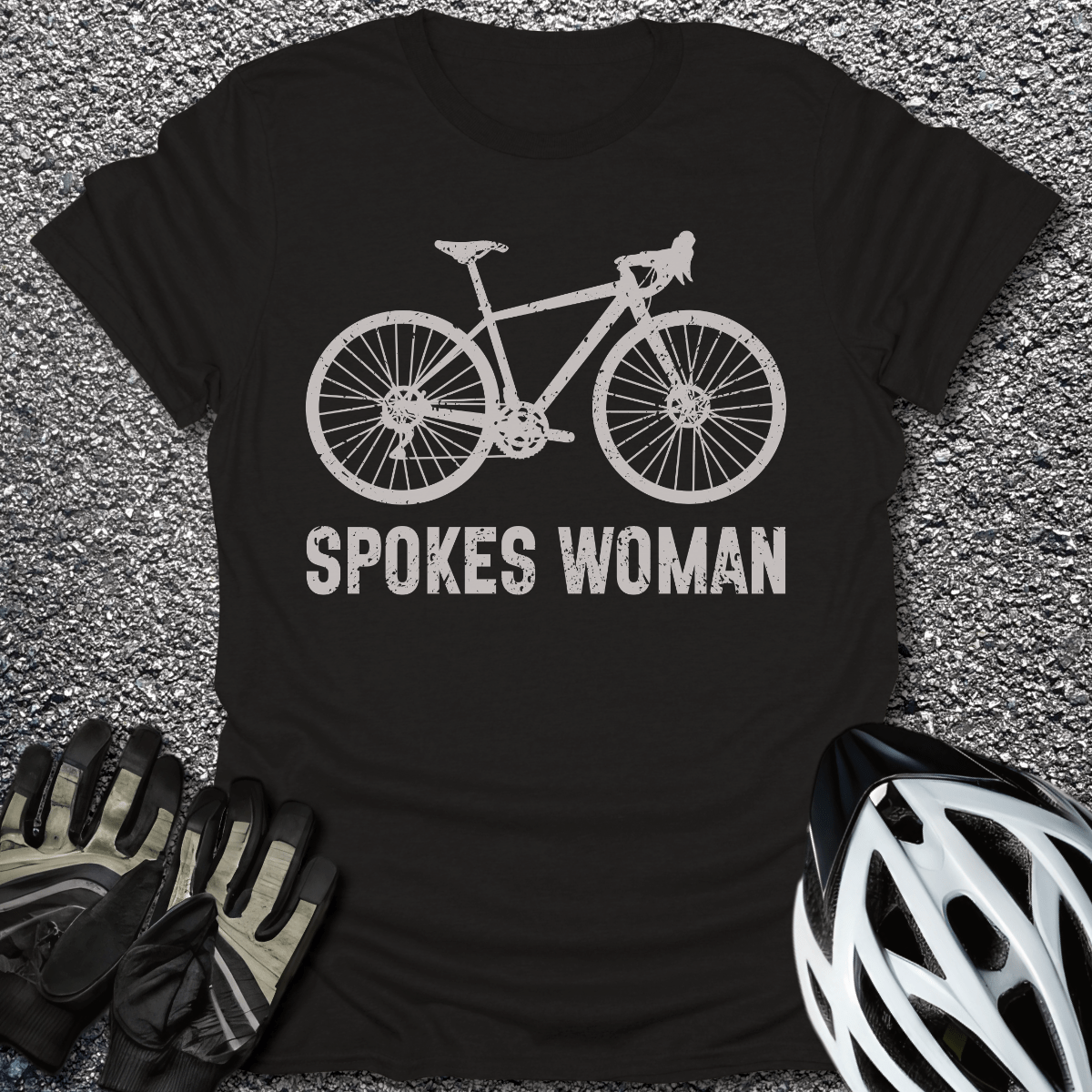 Spokes Woman T-Shirt in Black / S from CycleTees
