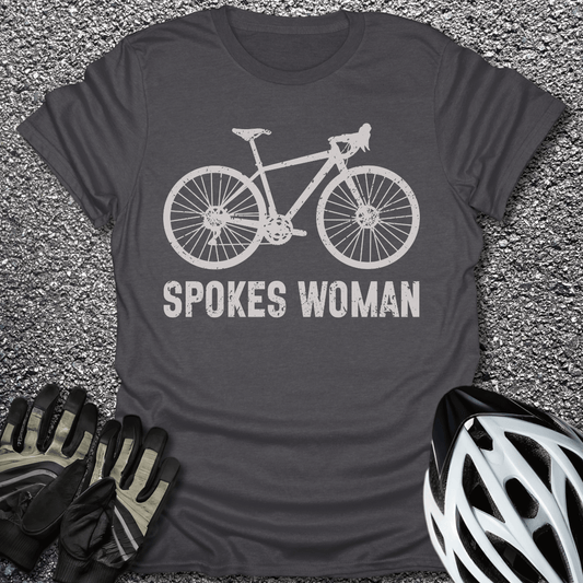 Spokes Woman T-Shirt in Dark Heather / S from CycleTees