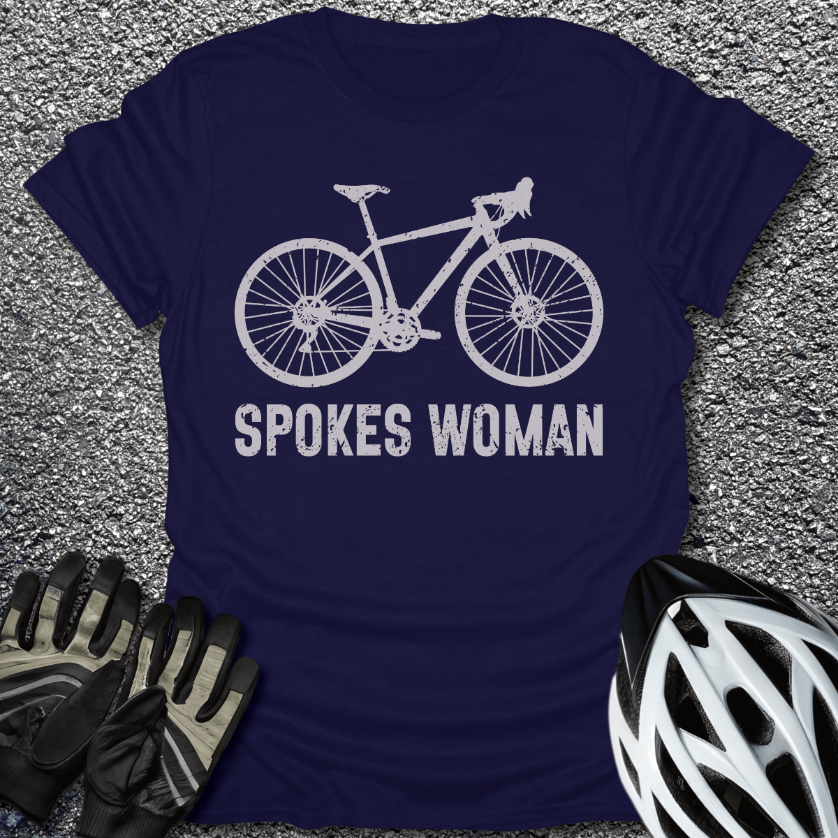 Spokes Woman T-Shirt in Navy / S from CycleTees