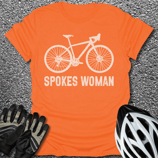 Spokes Woman T-Shirt in Orange / S from CycleTees