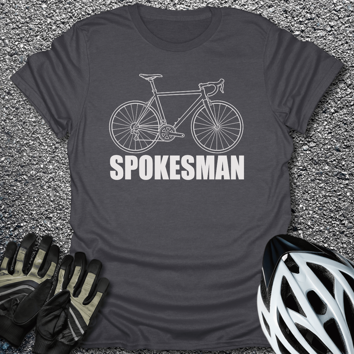 Spokesman T-Shirt in Dark Heather / S from CycleTees