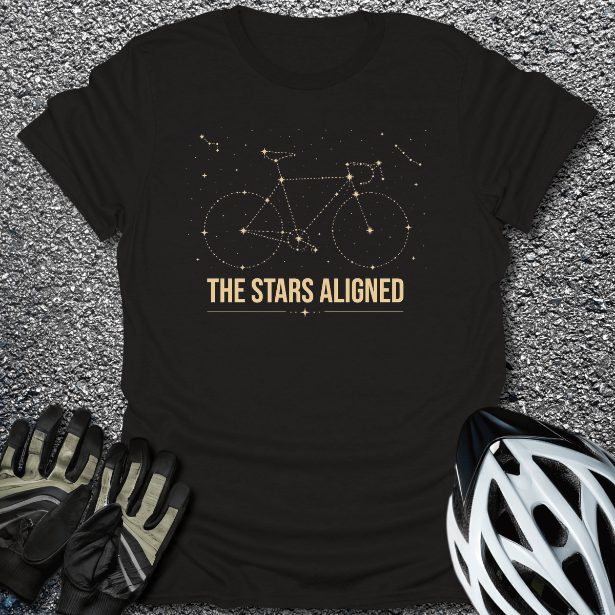 Stars Aligned T-Shirt in Black / S from CycleTees