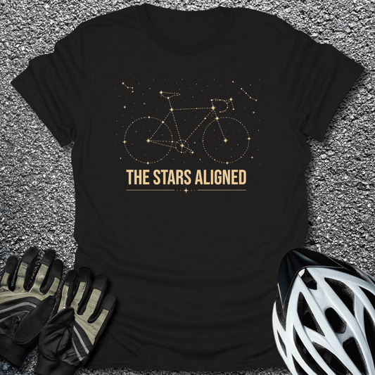 Stars Aligned T-Shirt in Black / S from CycleTees