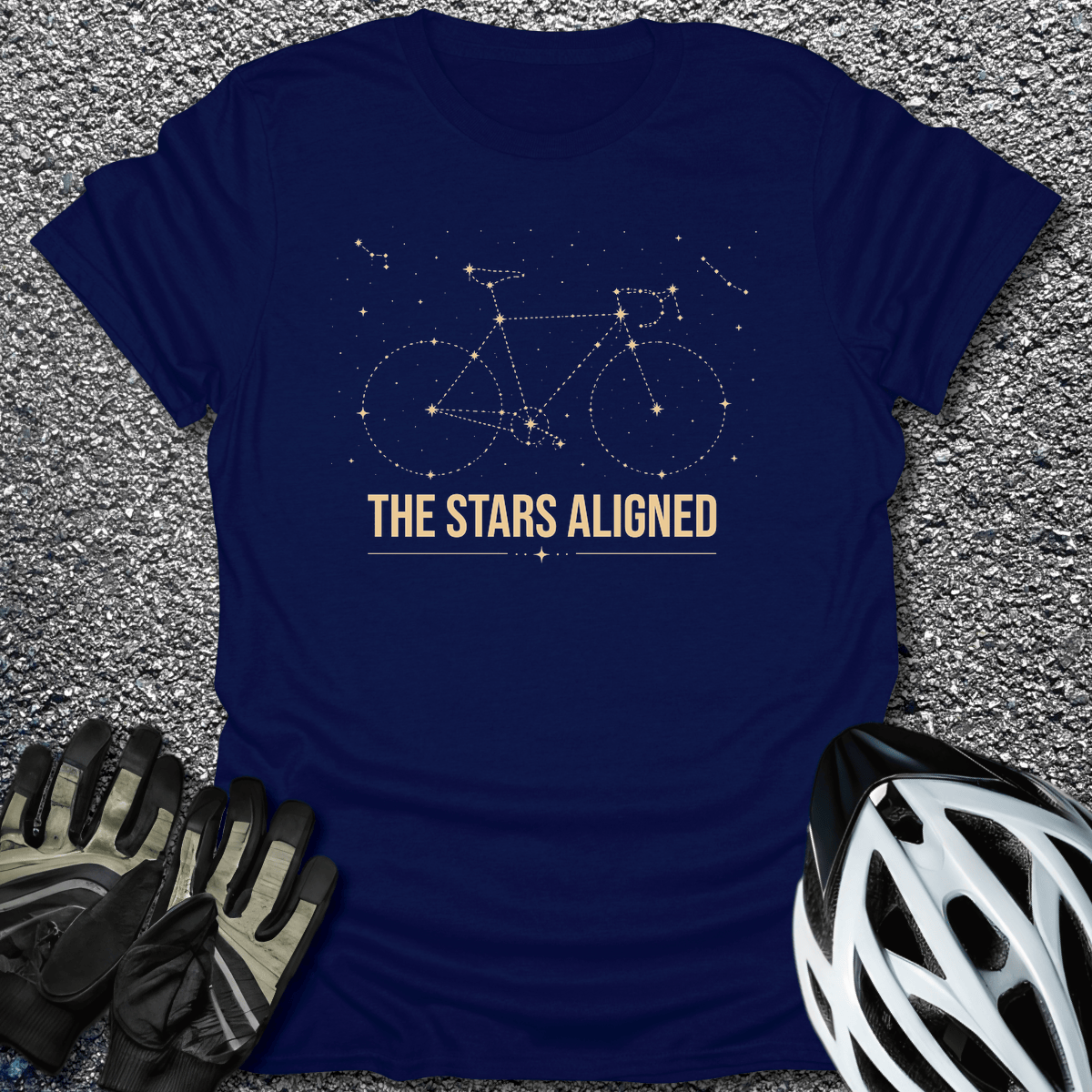 Stars Aligned T-Shirt in Navy / S from CycleTees