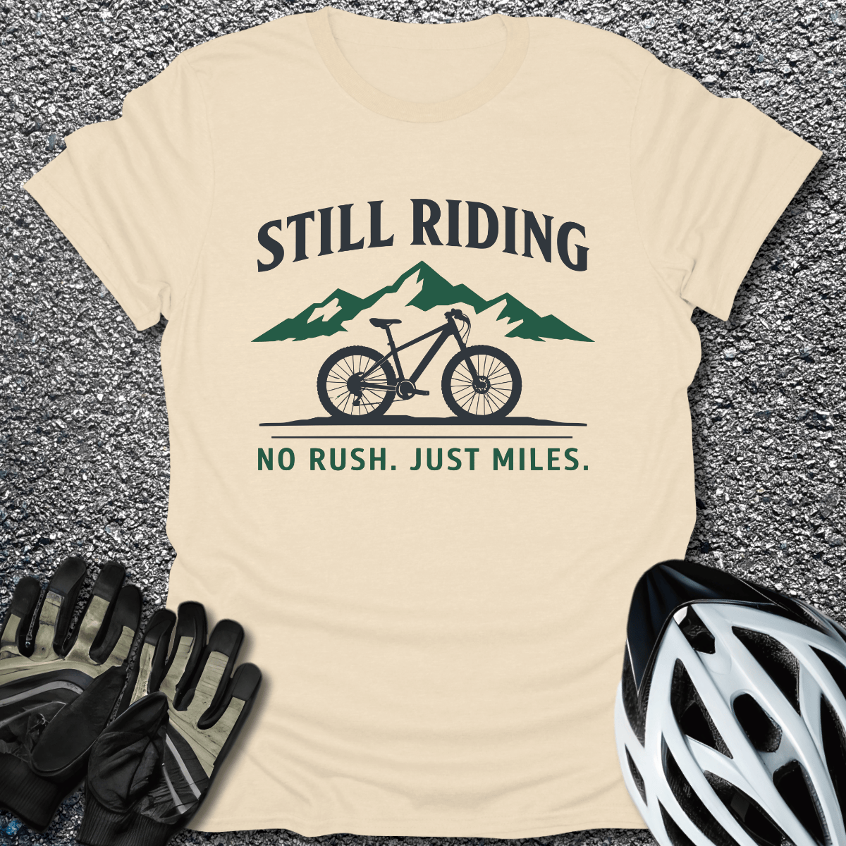 Still Riding T-Shirt in Natural / S from CycleTees