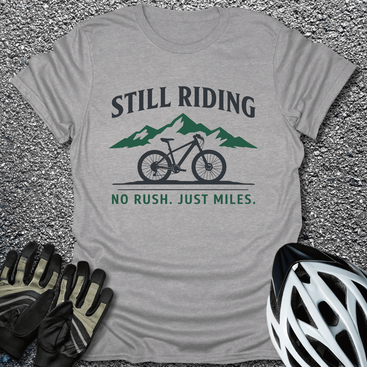 Still Riding T-Shirt in Sport Grey / S from CycleTees