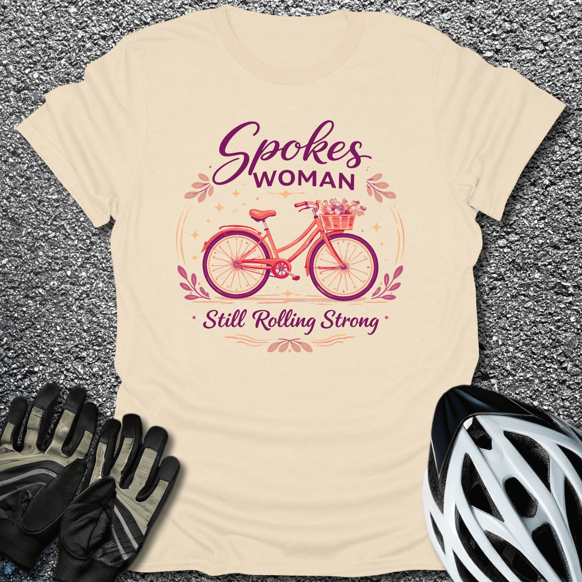 Still Rolling Strong T-Shirt in Natural / S from CycleTees