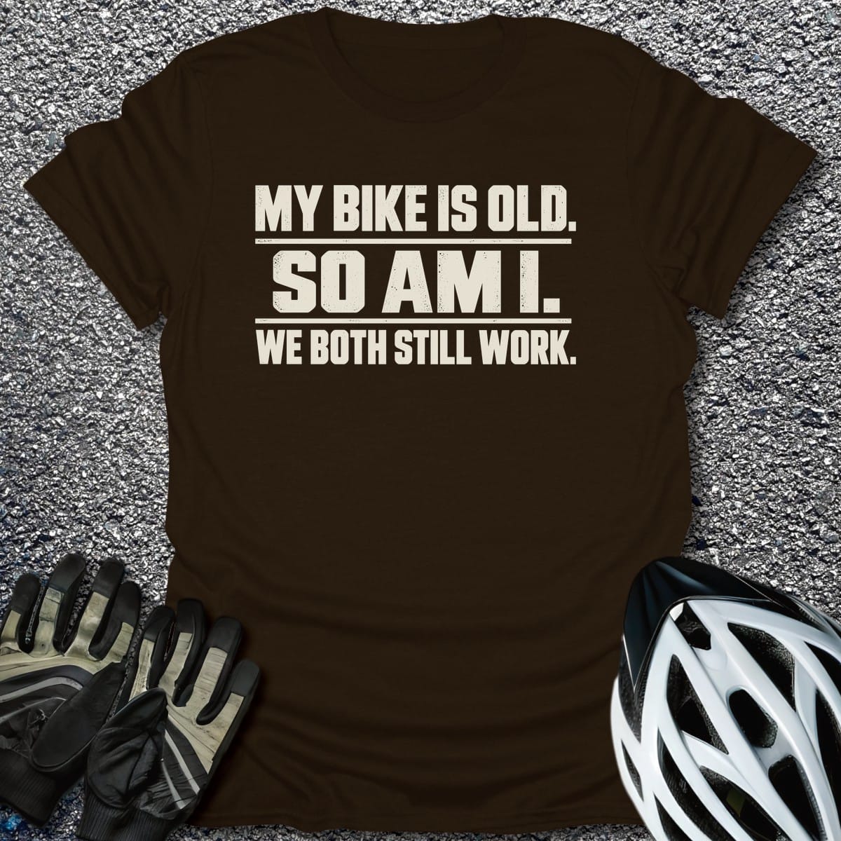 Still Works T-Shirt in Dark Chocolate / S from CycleTees