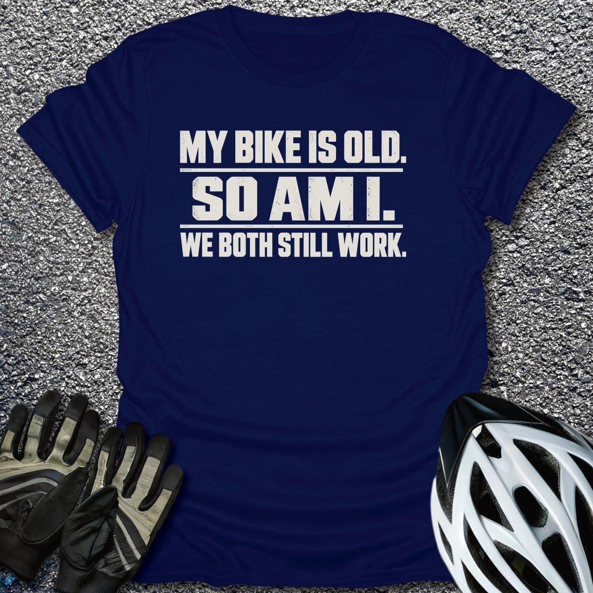 Still Works T-Shirt in Navy / S from CycleTees