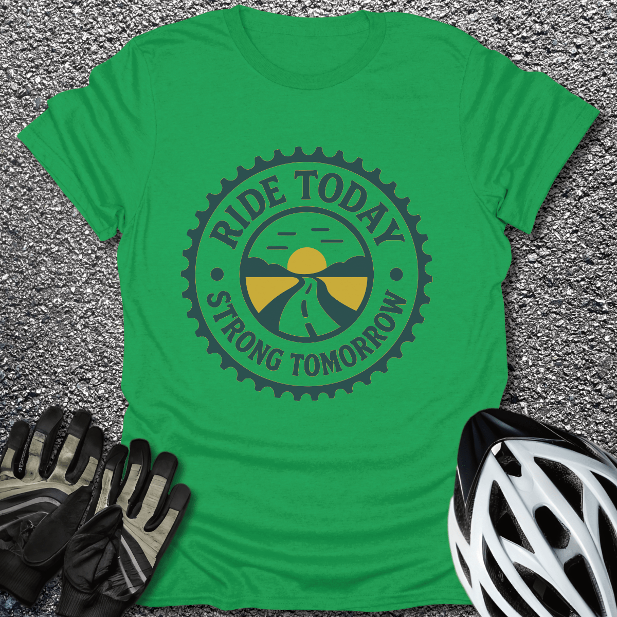 Strong Tomorrow T-Shirt in Irish Green / S from CycleTees