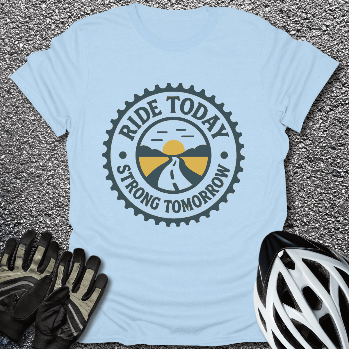 Strong Tomorrow T-Shirt in Light Blue / S from CycleTees