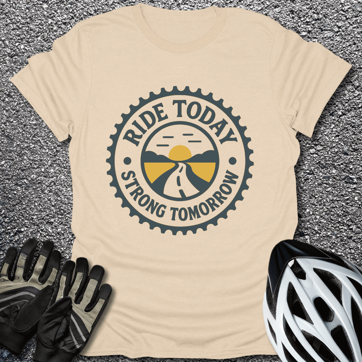 Strong Tomorrow T-Shirt in Sand / S from CycleTees