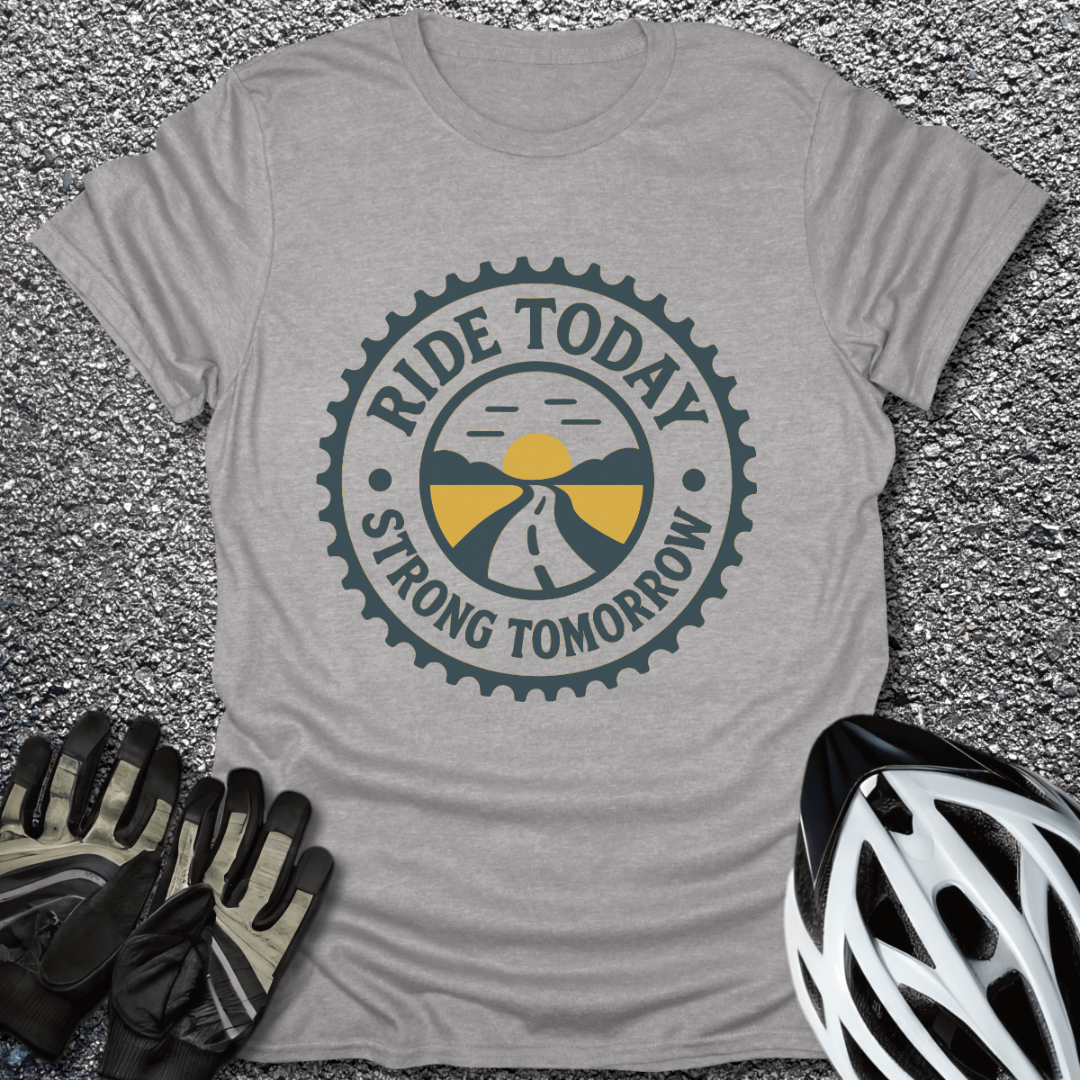 Strong Tomorrow T-Shirt in Sport Grey / S from CycleTees