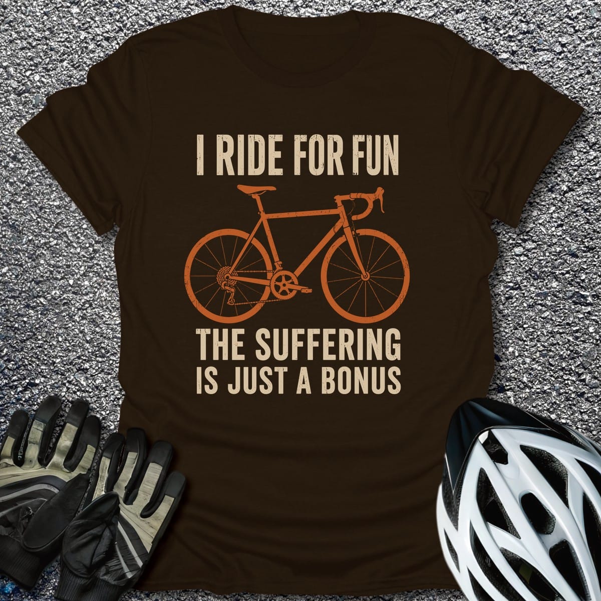 Suffering Bonus T-Shirt in Dark Chocolate / S from CycleTees