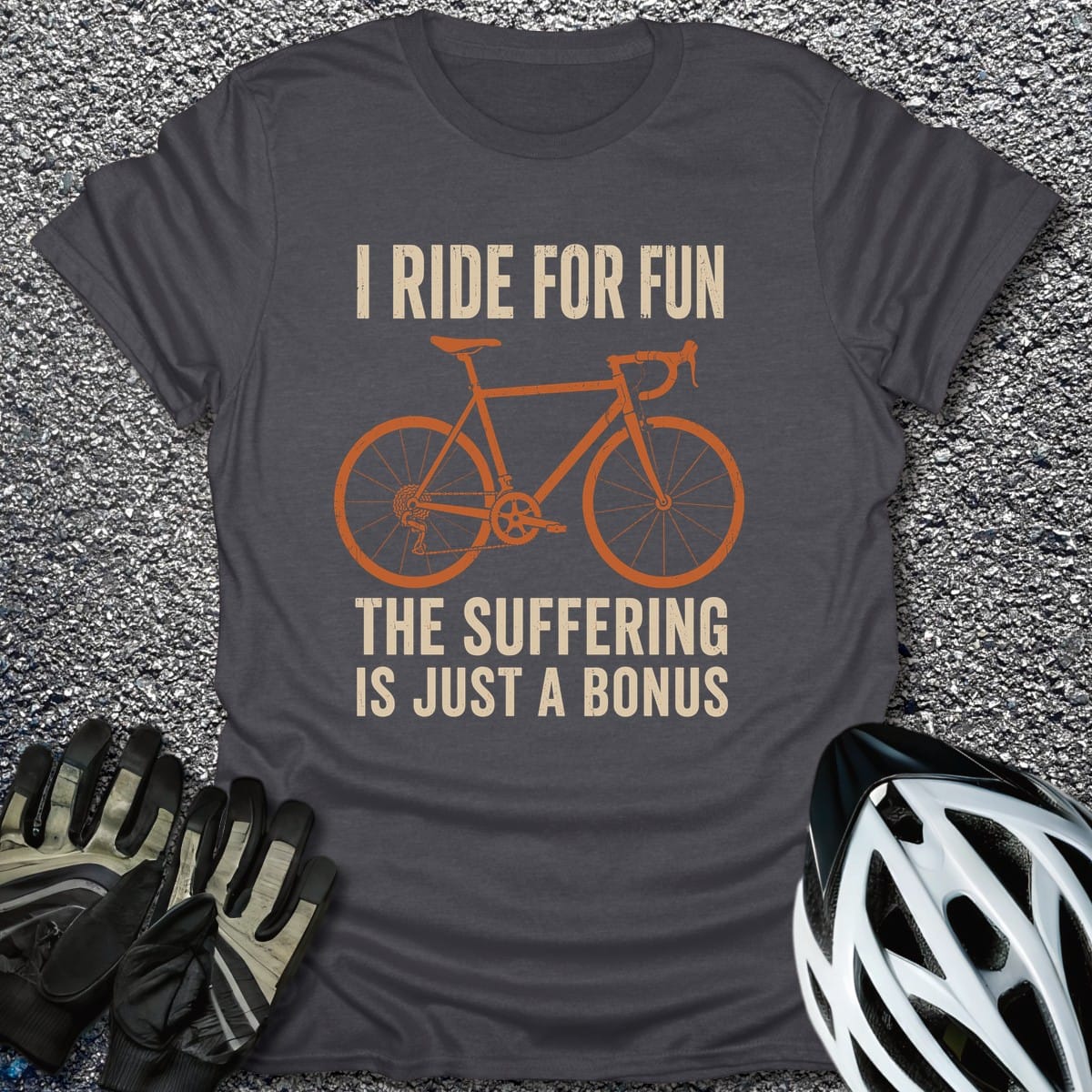 Suffering Bonus T-Shirt in Dark Heather / S from CycleTees