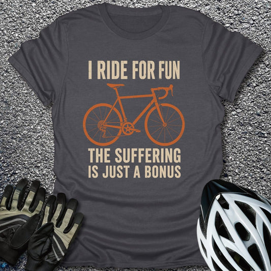 Suffering Bonus T-Shirt in Dark Heather / S from CycleTees