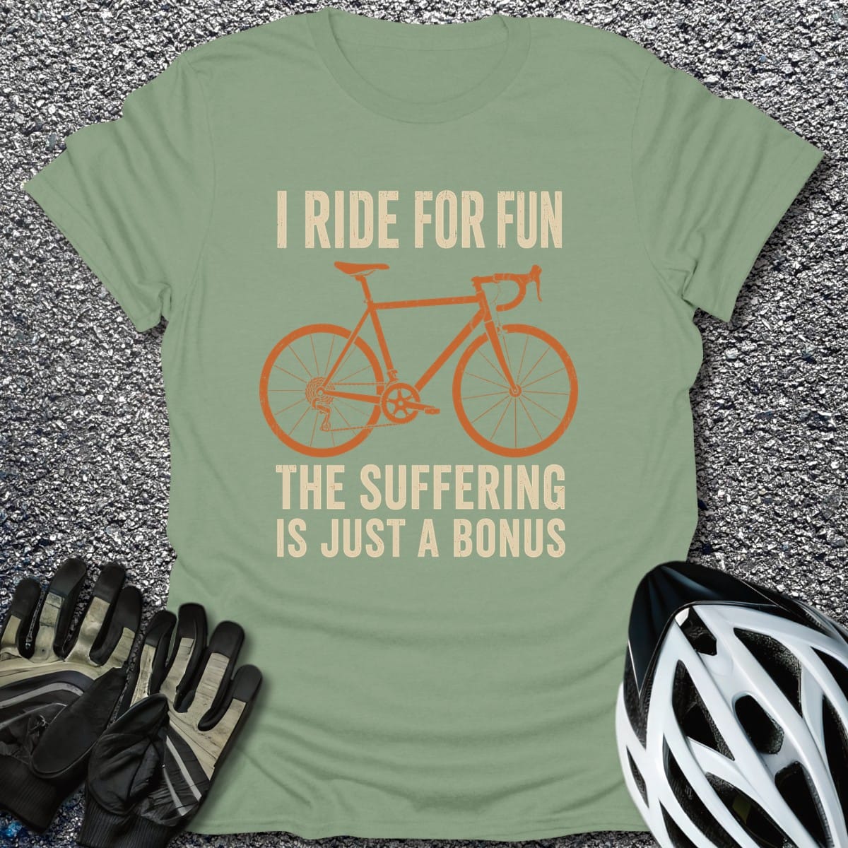 Suffering Bonus T-Shirt in Sage / S from CycleTees