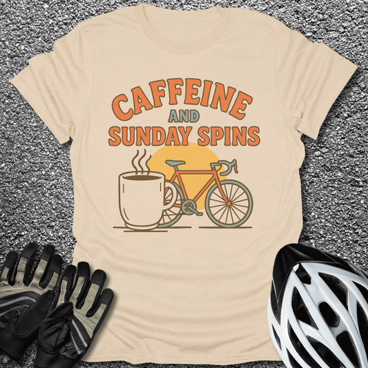 Sunday Spins T-Shirt in Sand / S from CycleTees