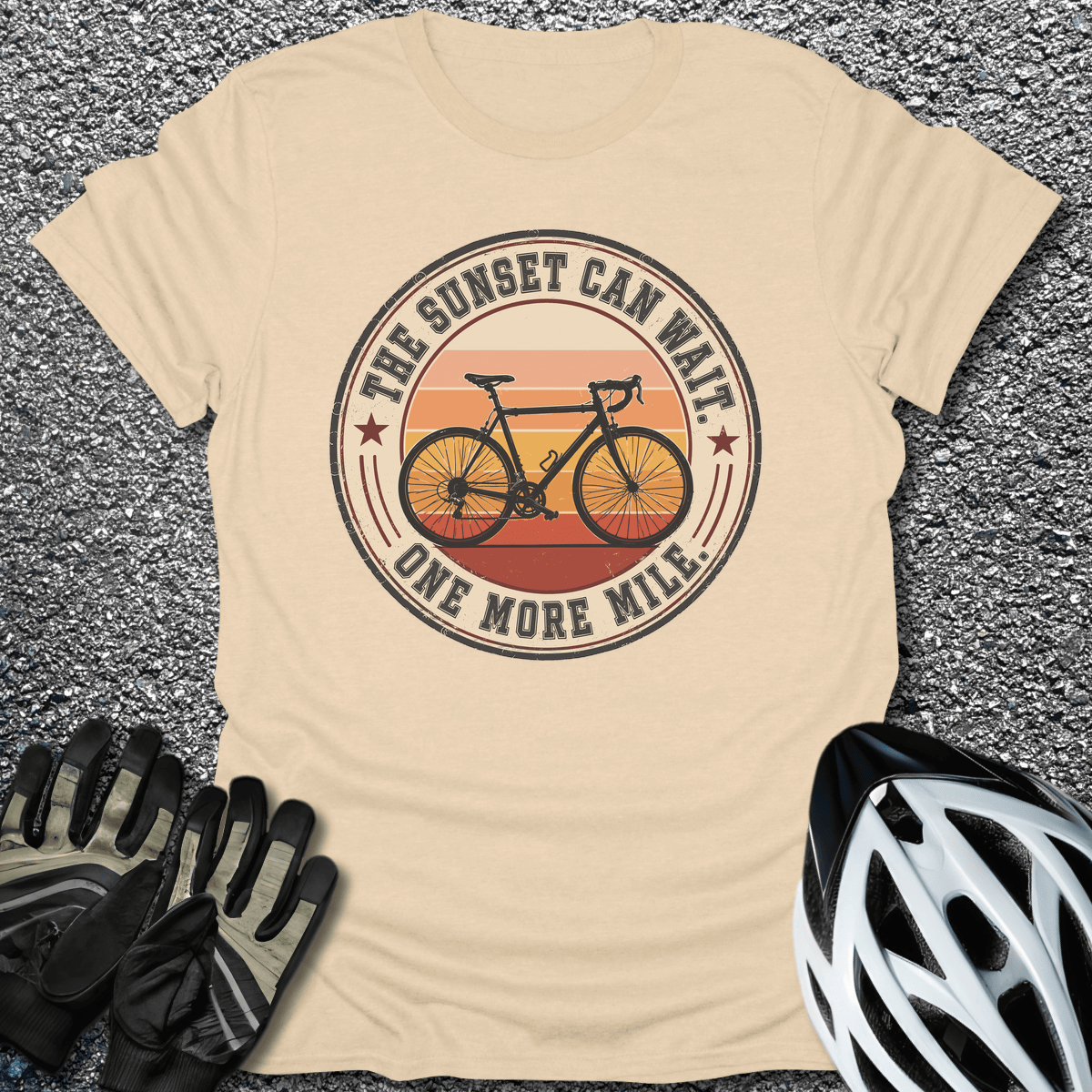 Sunset Can Wait T-Shirt in Sand / S from CycleTees