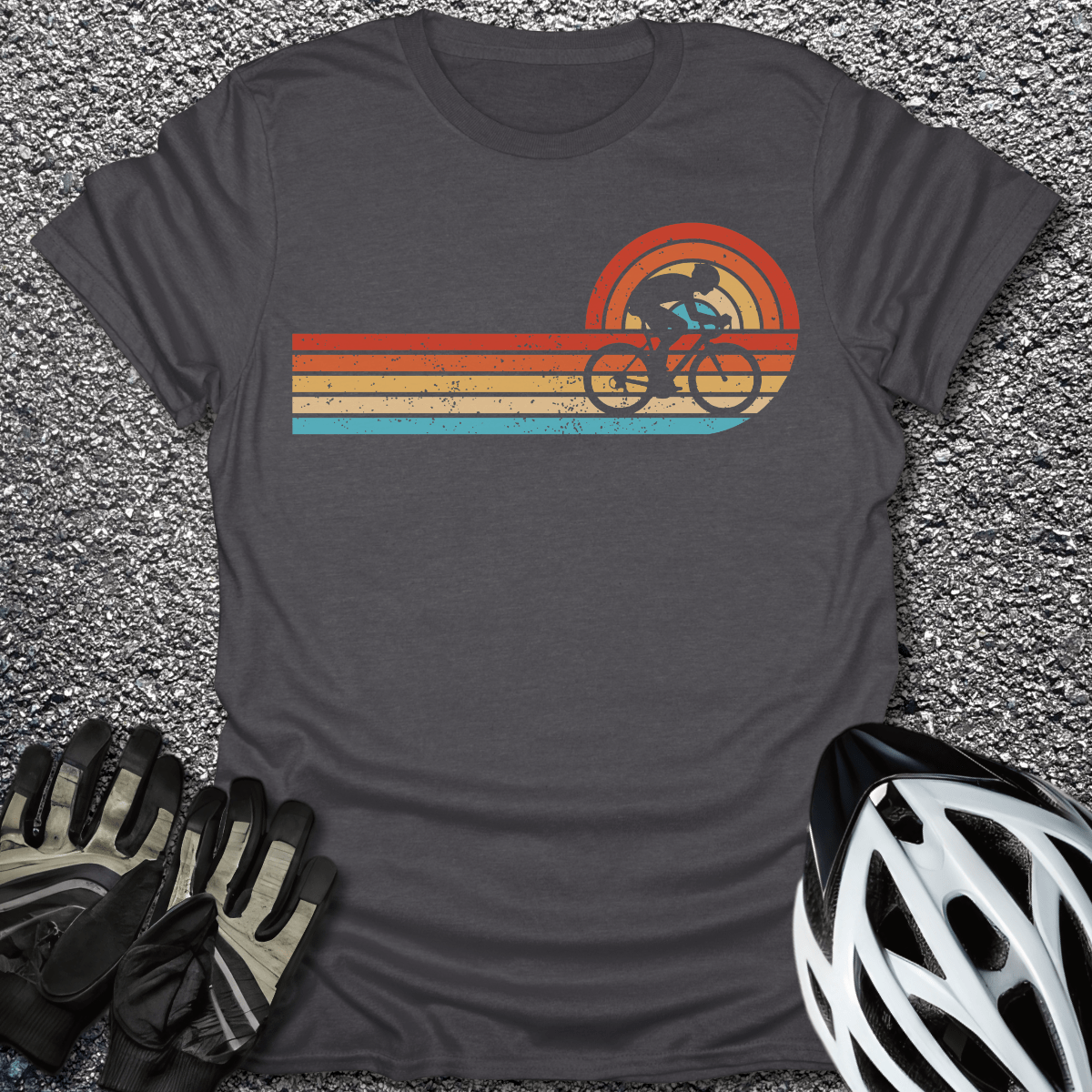 Sunset Strips T-Shirt in Dark Heather / S from CycleTees