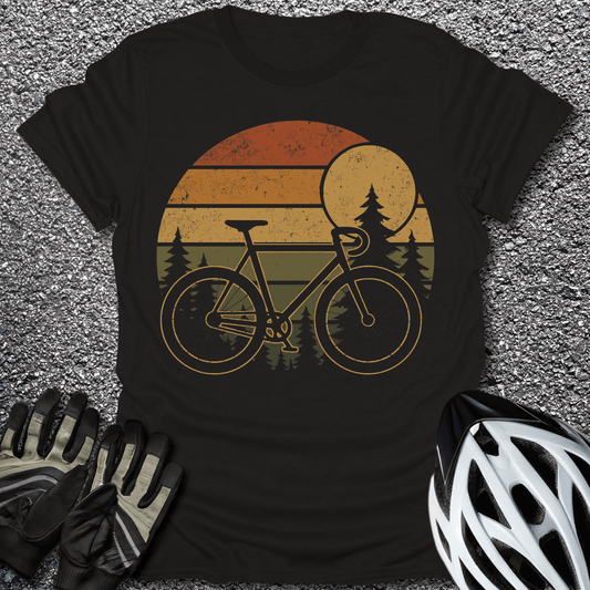 Sunset Vibe T-Shirt in Black / S from CycleTees