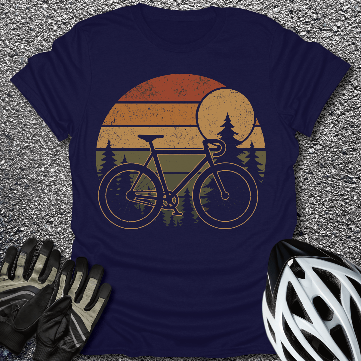 Sunset Vibe T-Shirt in Navy / S from CycleTees