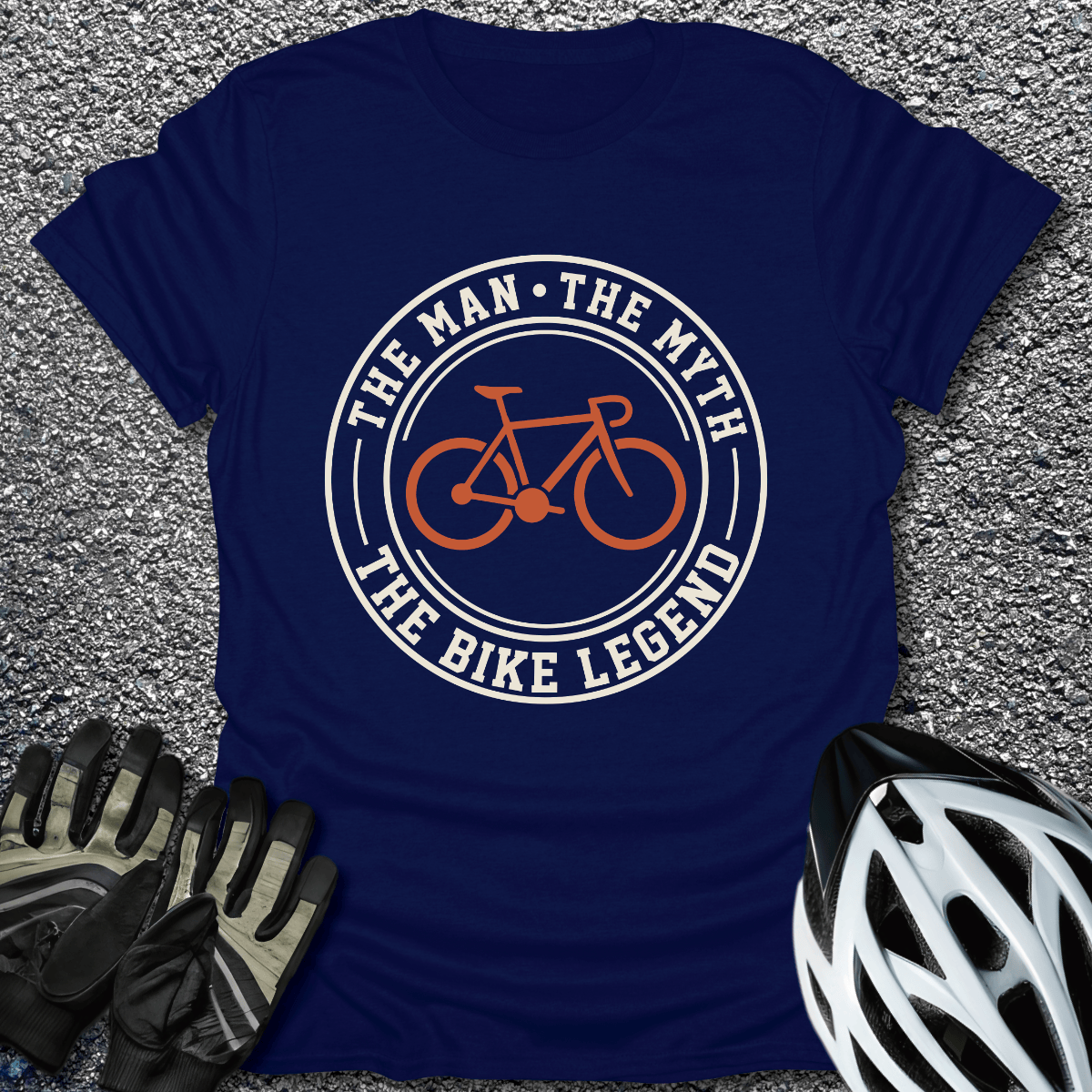 The Bike Legend T-Shirt in Navy / S from CycleTees