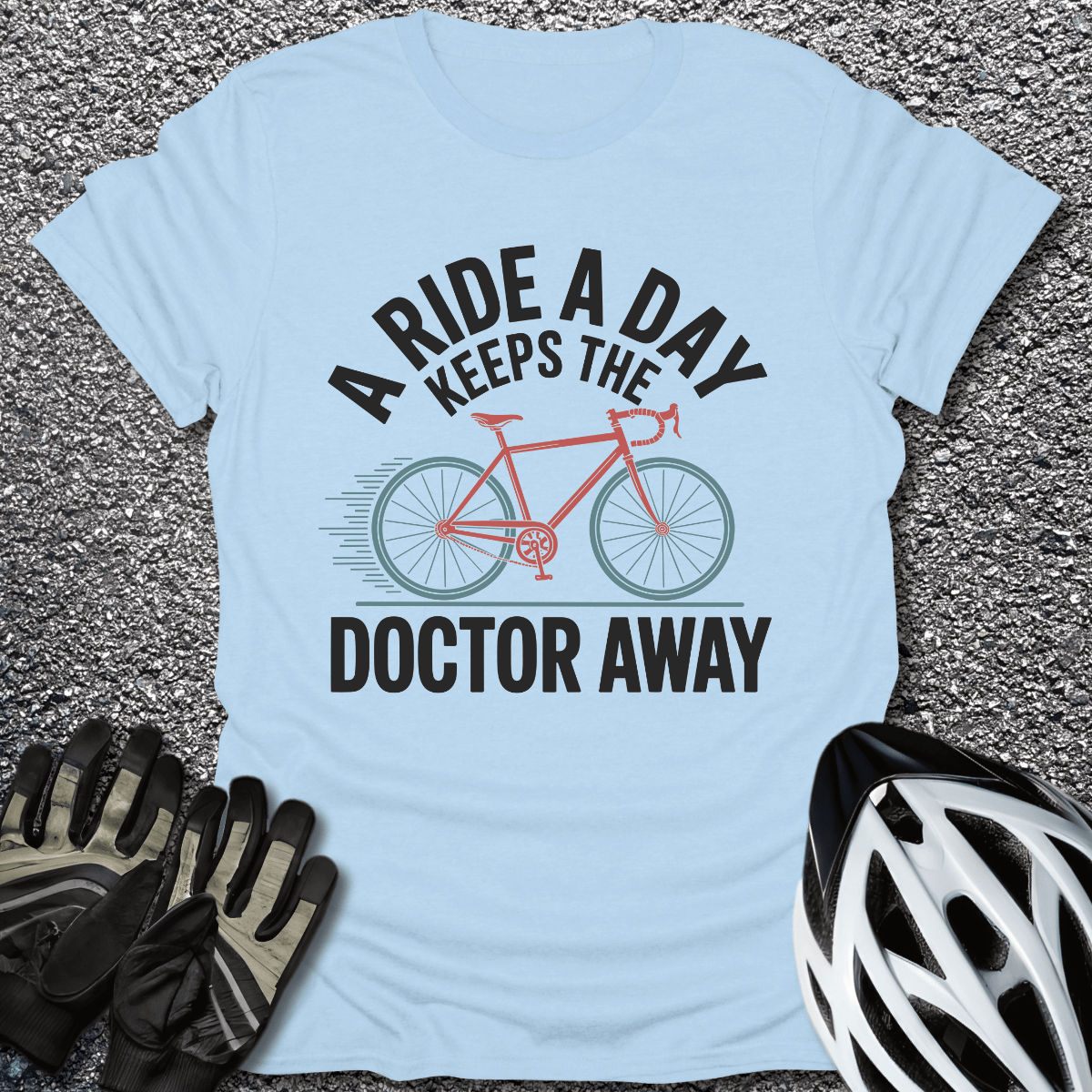 The Doctor Away T-Shirt in Light Blue / S from CycleTees
