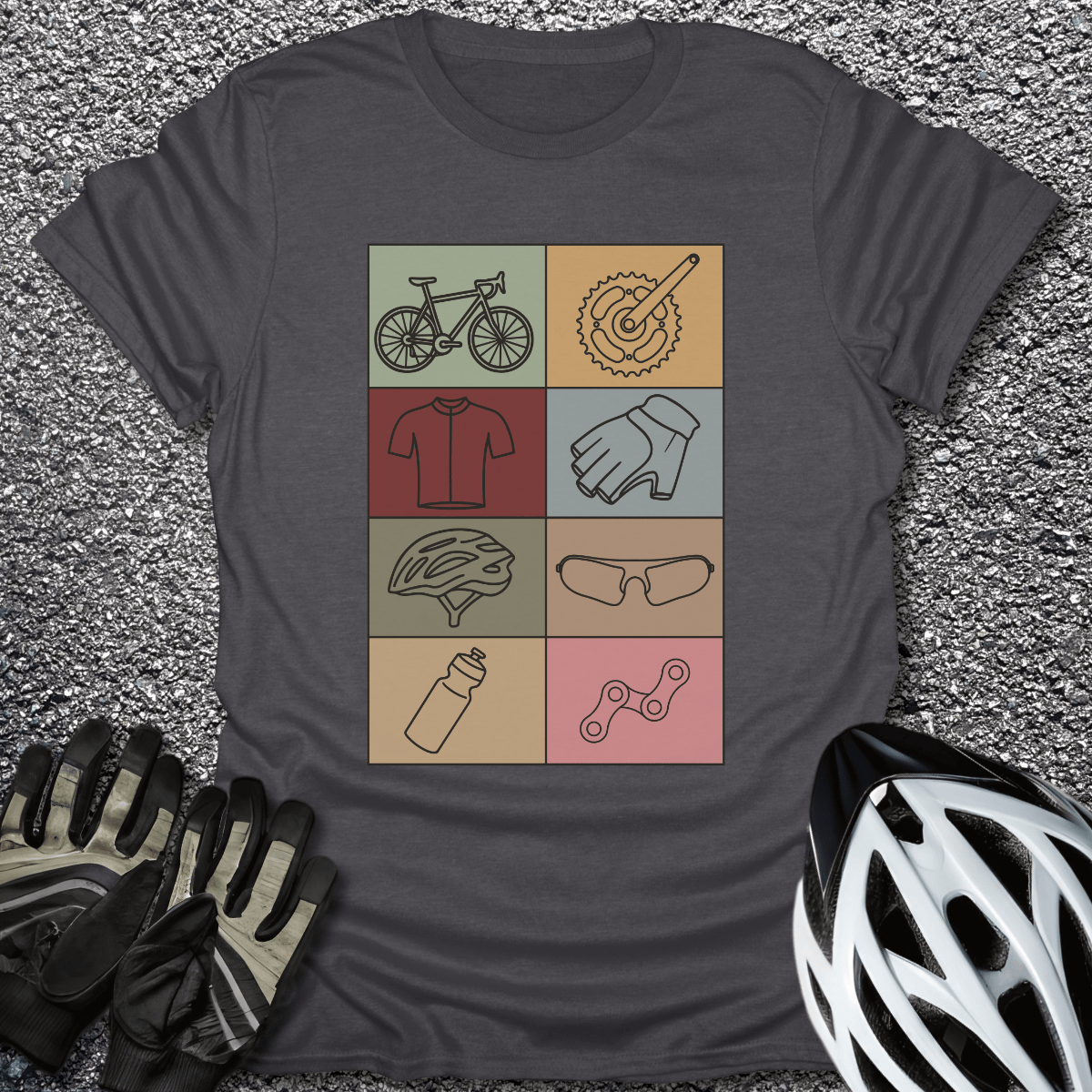The Essentials T-Shirt in Dark Heather / S from CycleTees