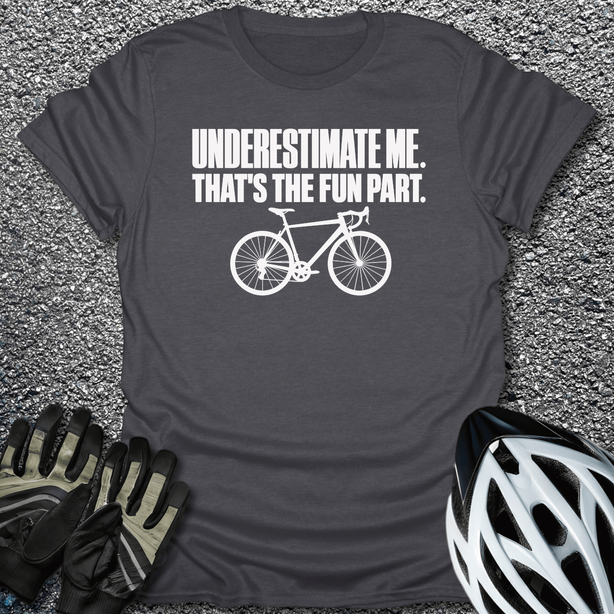 The Fun Part T-Shirt in Dark Heather / S from CycleTees