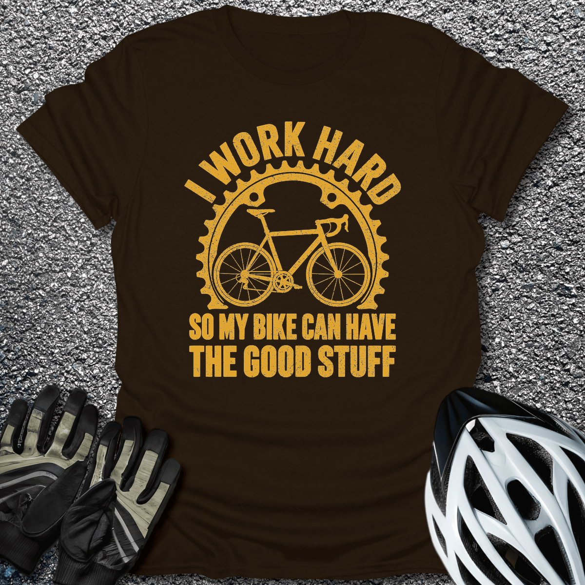 The Good Stuff T-Shirt in S / Dark Chocolate from CycleTees